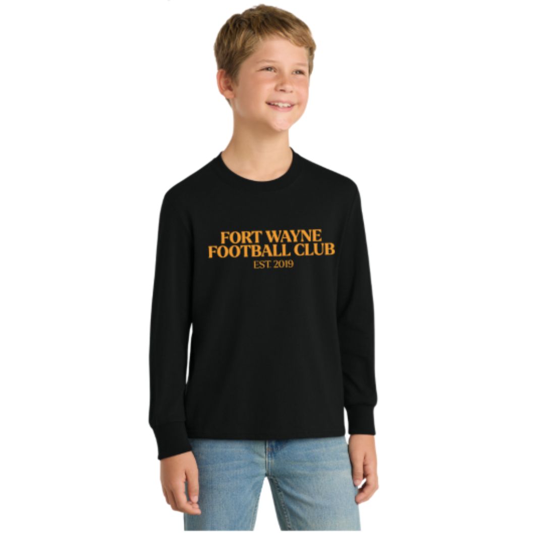 Black Established Youth Long Sleeve