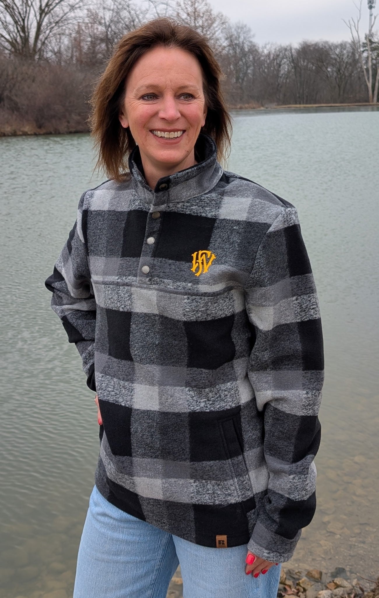 Sherpa Plaid Pullover