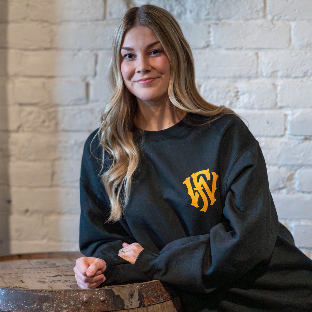 Classic Black Monogram Crewneck