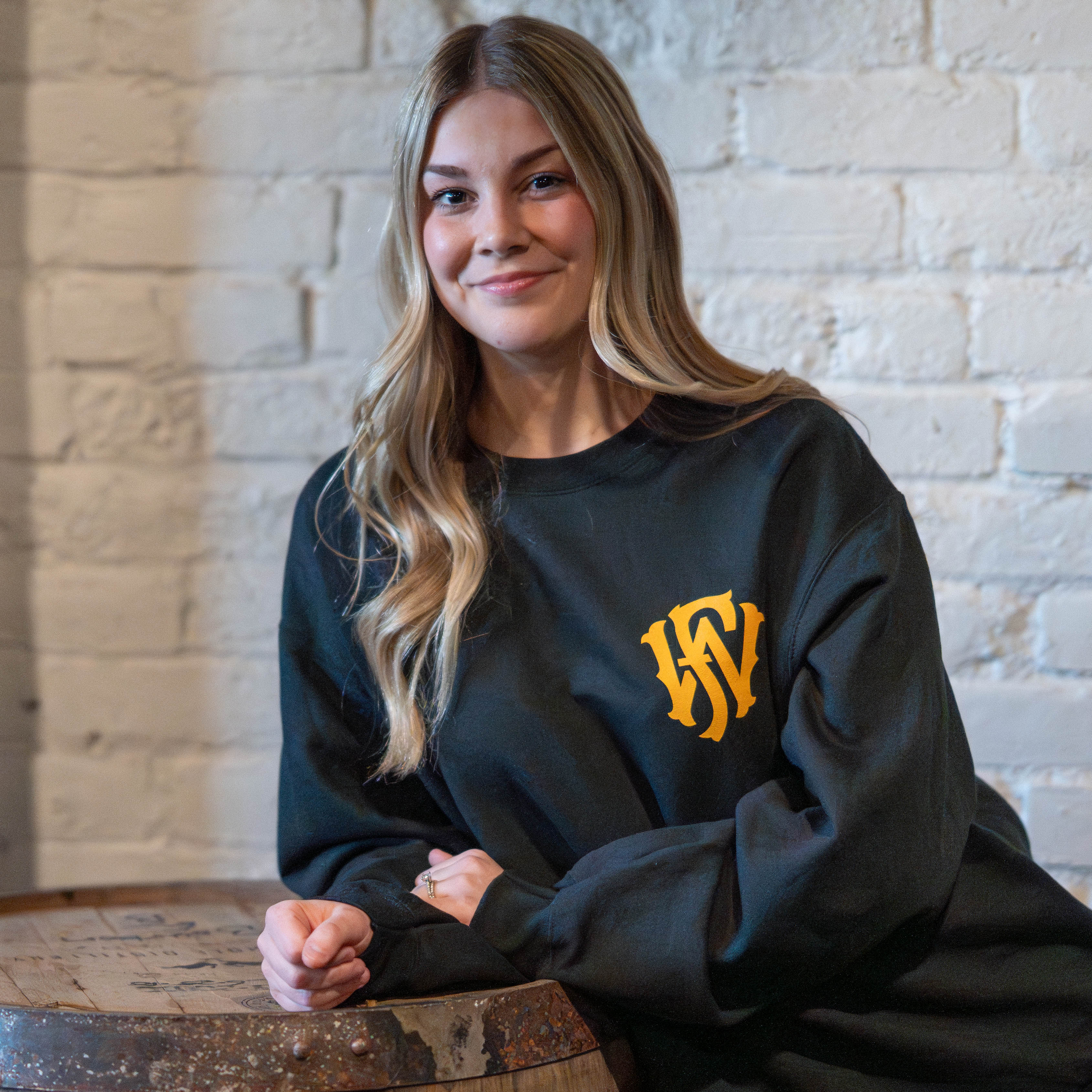 Classic Black Monogram Crewneck