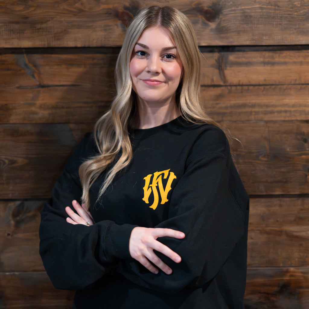 Classic Black Monogram Crewneck
