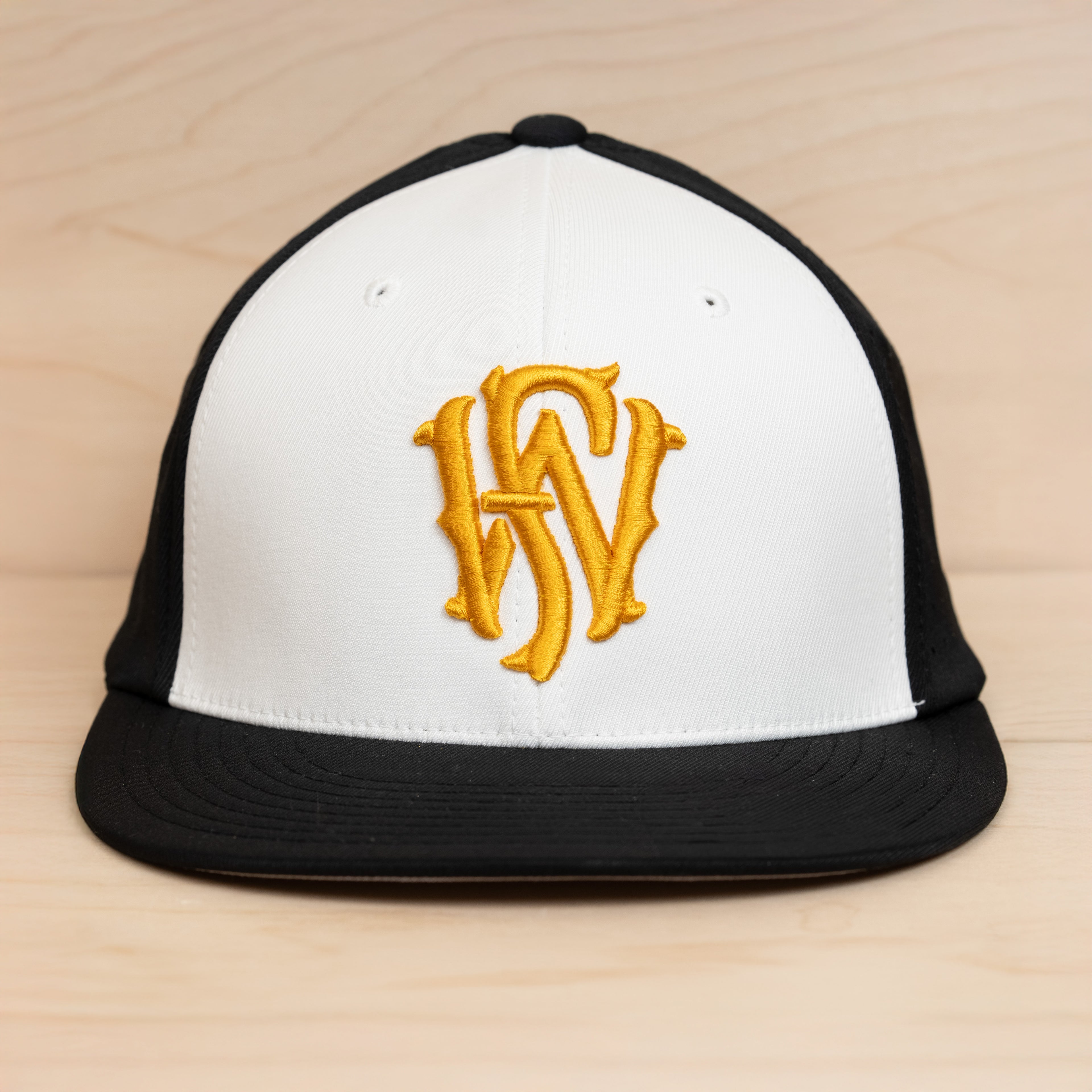 FLexFit White and Black Hat