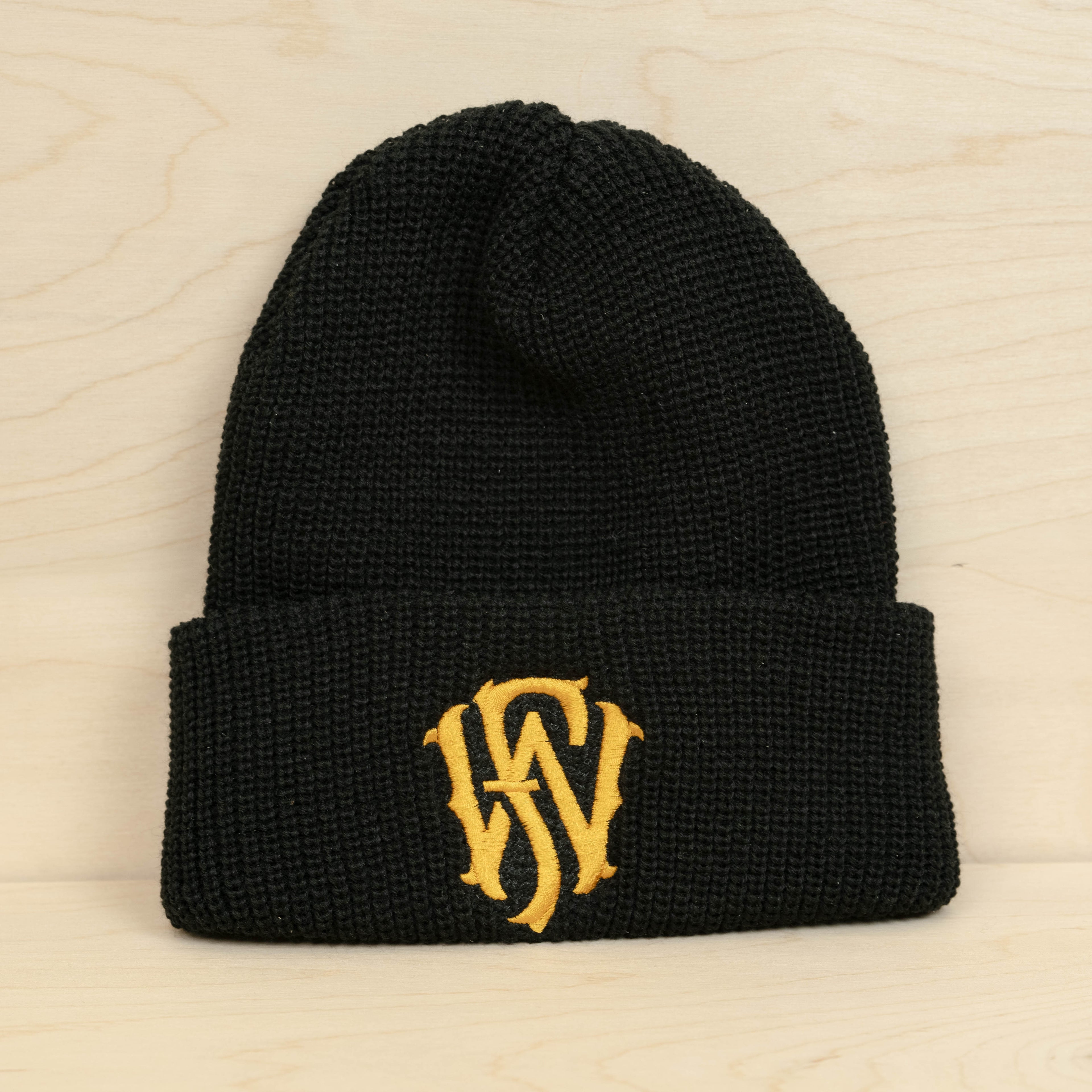 Ribbed Knit Monogram Beanie