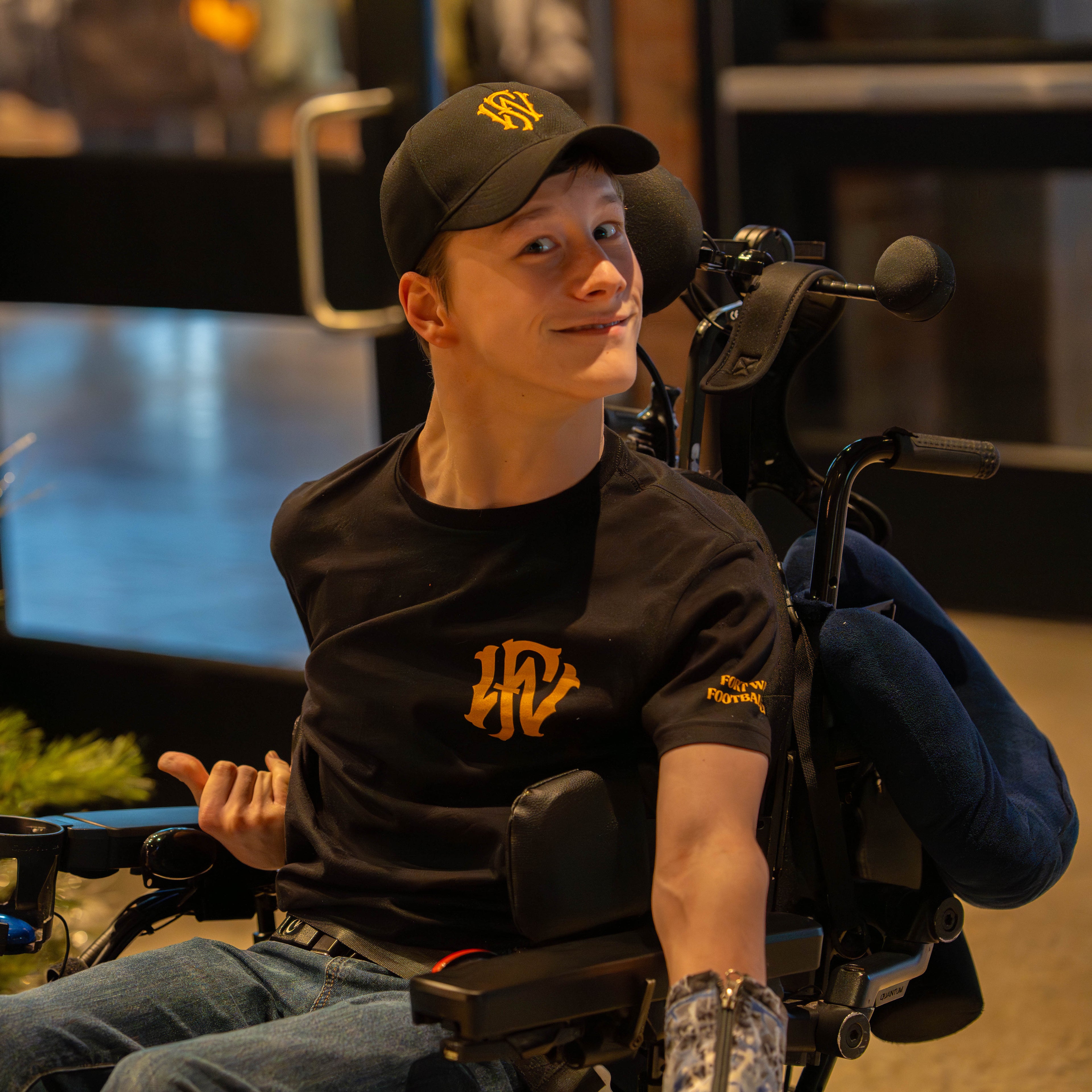 Youth Black Monogram Hat