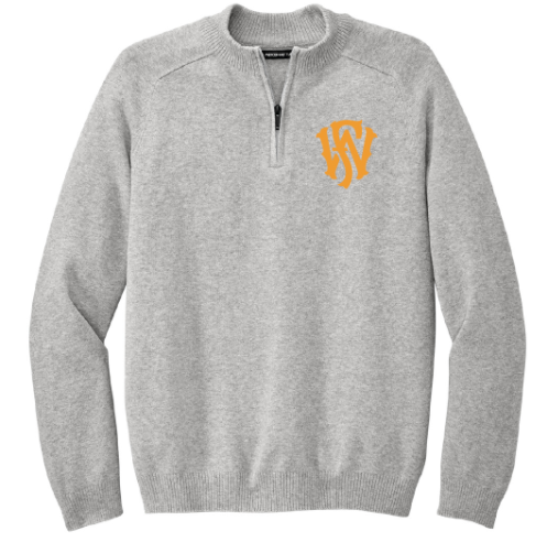 Grey 1/4 zip sweater