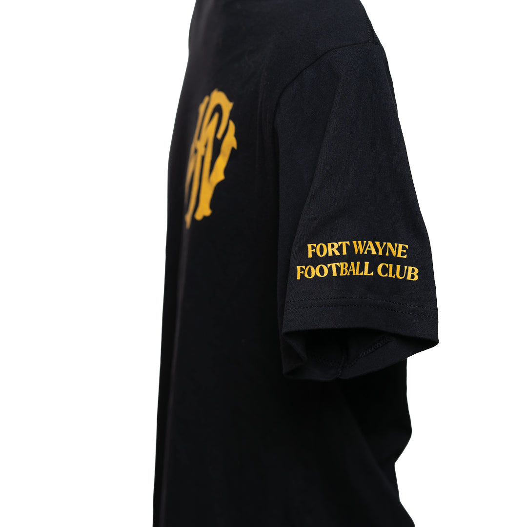 fc fan gear Black Monogram Tee (Adult)