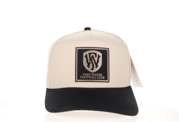 Black and Bone Patch Hat